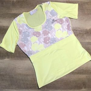 Adidas Stella McCartney Barricade Womens Large Short Sleeve Mesh Tennis Top